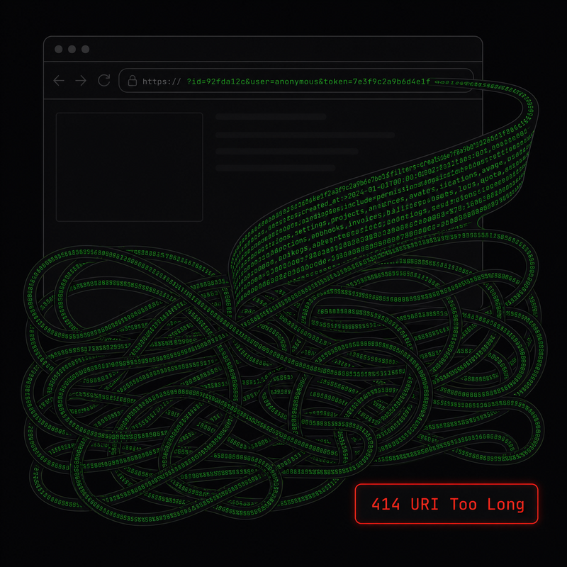 Query string overflowing from the browser — 414 URI Too Long